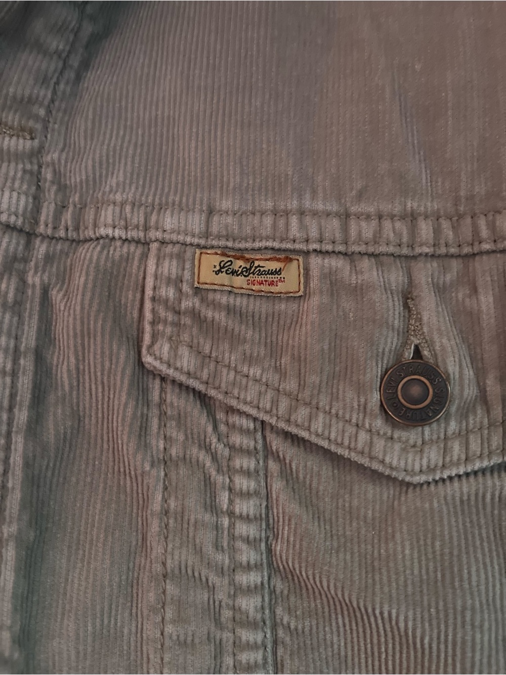 Levi Strauss Signature Quilted Lined Corduroy Trucker Jacket XL - Picture 10 of 12
